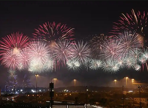 博湖县焰火晚会